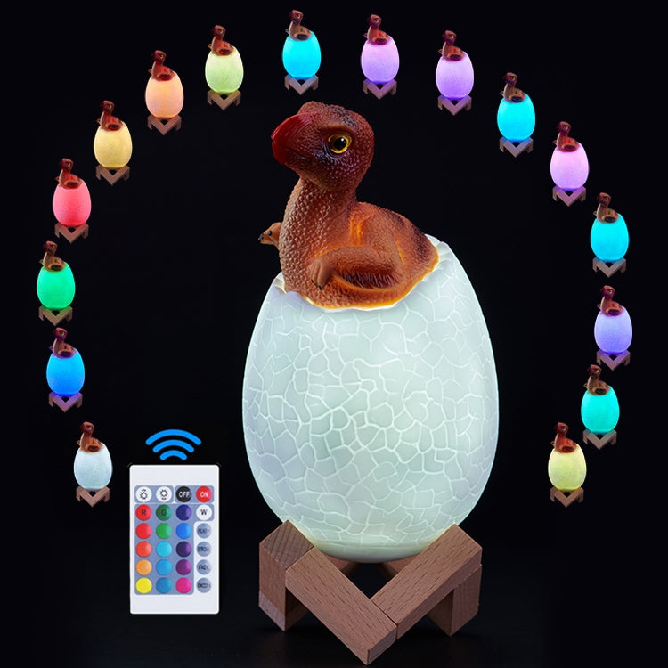 Shape Creative Touch 3D Decorative Night Light, 16-color Patting Remote Control Version, Stealing Egg Dragon