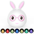 Smiling Rabbit Creative Touch 3D LED Decorative Night Light, AAA Battery Version