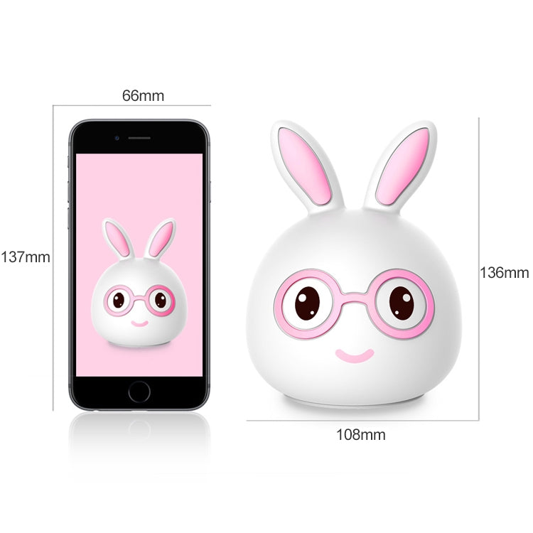 Smiling Rabbit Creative Touch 3D LED Decorative Night Light, AAA Battery Version — AAA Battery Version (Blue)