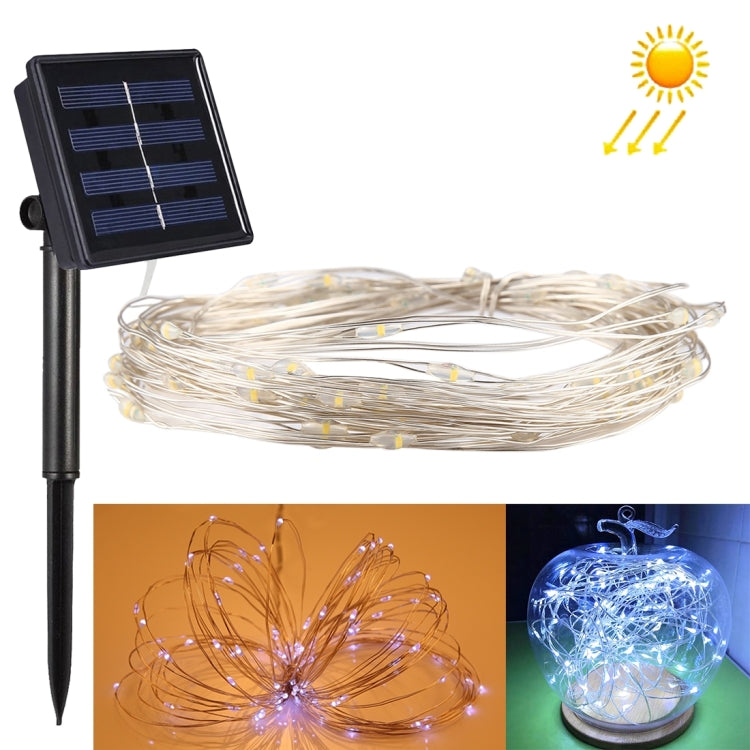 20m 200 LEDs SMD 0603 Solar Panel Silver Wire String Light Fairy Lamp Decorative Light, DC 5V — 20m 200 LEDs White Light