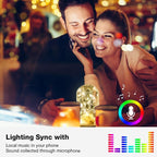 Christmas Decoration RGB Copper Wire String Light Bluetooth Mobile APP Control, Length: 20m 200 LEDs