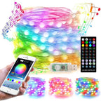 Christmas Decoration USB Copper Wire String Light Remote Controller & Bluetooth Mobile APP Control, Length: 10m 100 LEDs, Remote Controller & APP Control, Length: 10m 100 LEDs