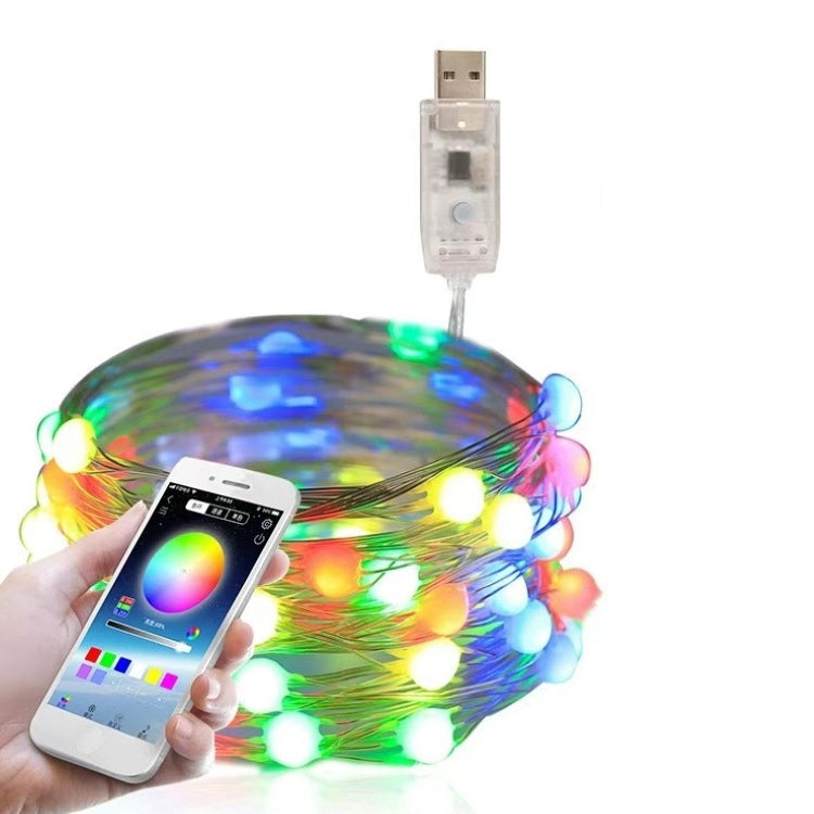 Christmas Decoration USB Copper Wire String Light Bluetooth Mobile APP Control, Length: 20m 200 LEDs, APP Control, Length: 20m 200 LEDs