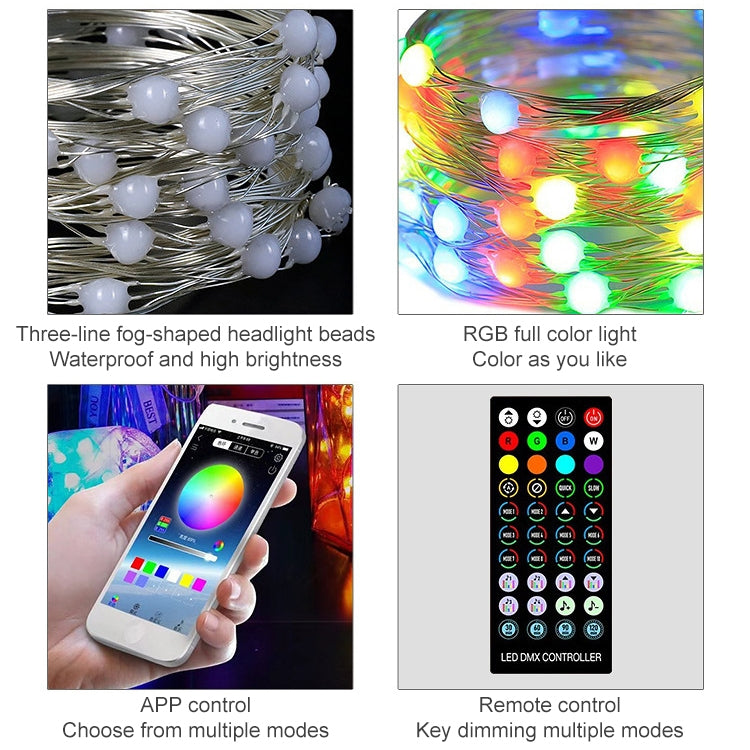 Christmas Decoration USB Copper Wire String Light Bluetooth Mobile APP Control, Length: 20m 200 LEDs, APP Control, Length: 20m 200 LEDs