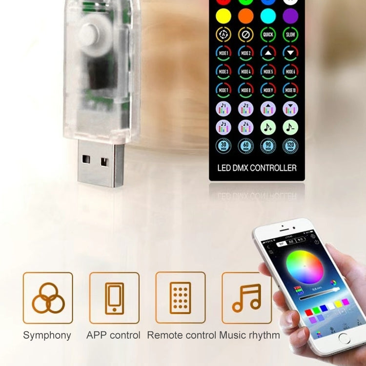 Christmas Decoration USB Copper Wire String Light Bluetooth Mobile APP Control, Length: 20m 200 LEDs, APP Control, Length: 20m 200 LEDs