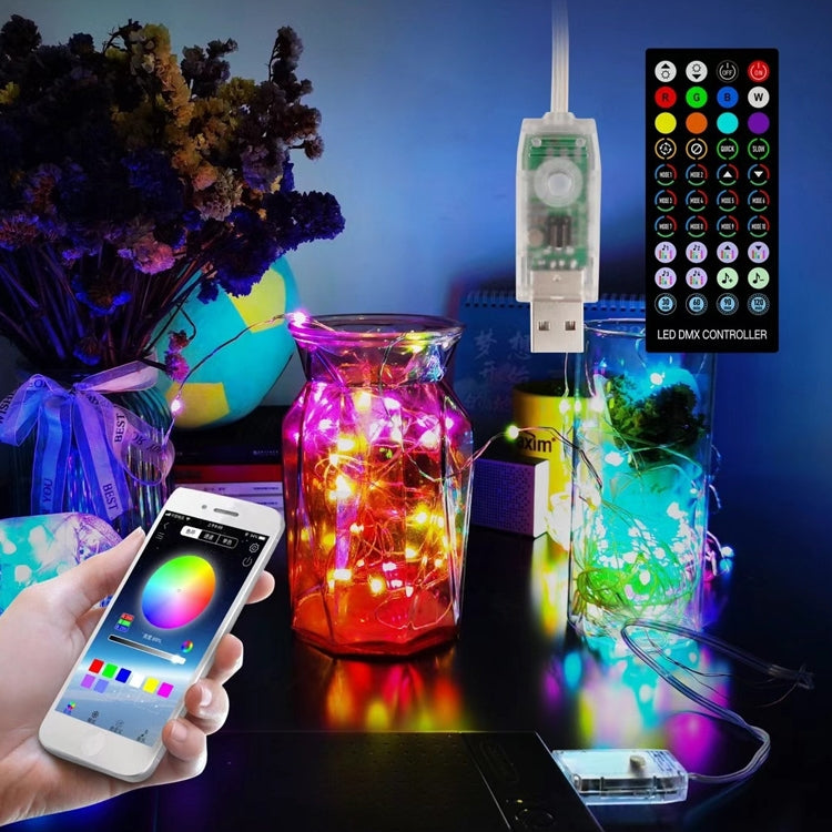 Christmas Decoration USB Copper Wire String Light Bluetooth Mobile APP Control, Length: 20m 200 LEDs, APP Control, Length: 20m 200 LEDs