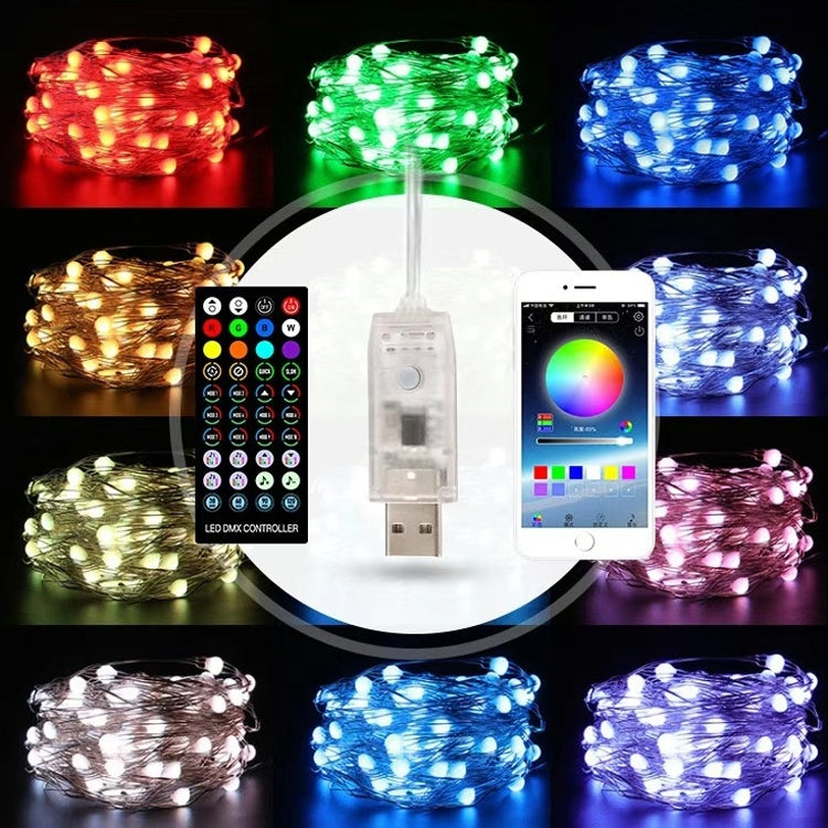 Christmas Decoration USB Copper Wire String Light Bluetooth Mobile APP Control, Length: 20m 200 LEDs, APP Control, Length: 20m 200 LEDs