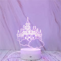 Creative Crack Touch Dimming 3D Colorful Decorative Night Light, Castle In The Sky Shape