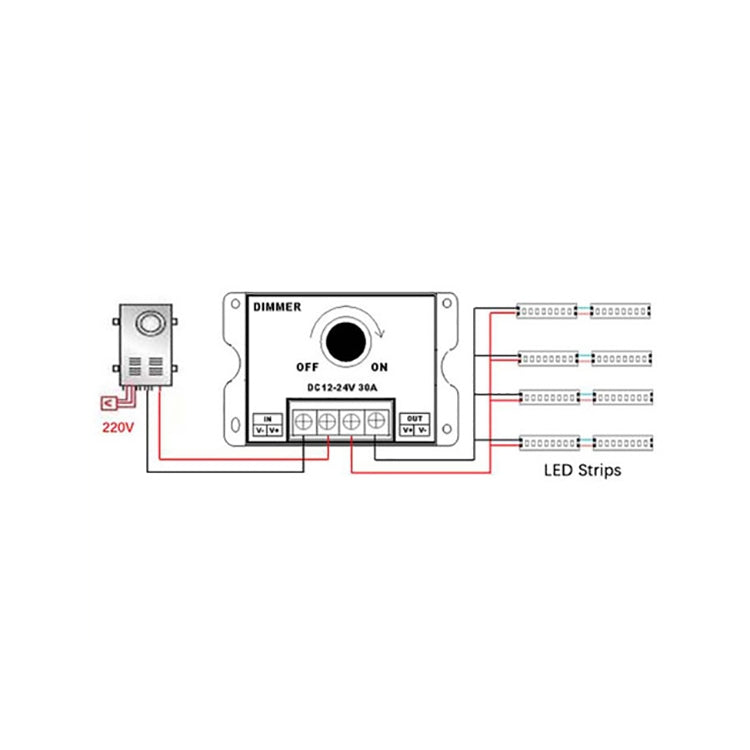 30A LED Controller Knob Dimming Smart Module — view 4