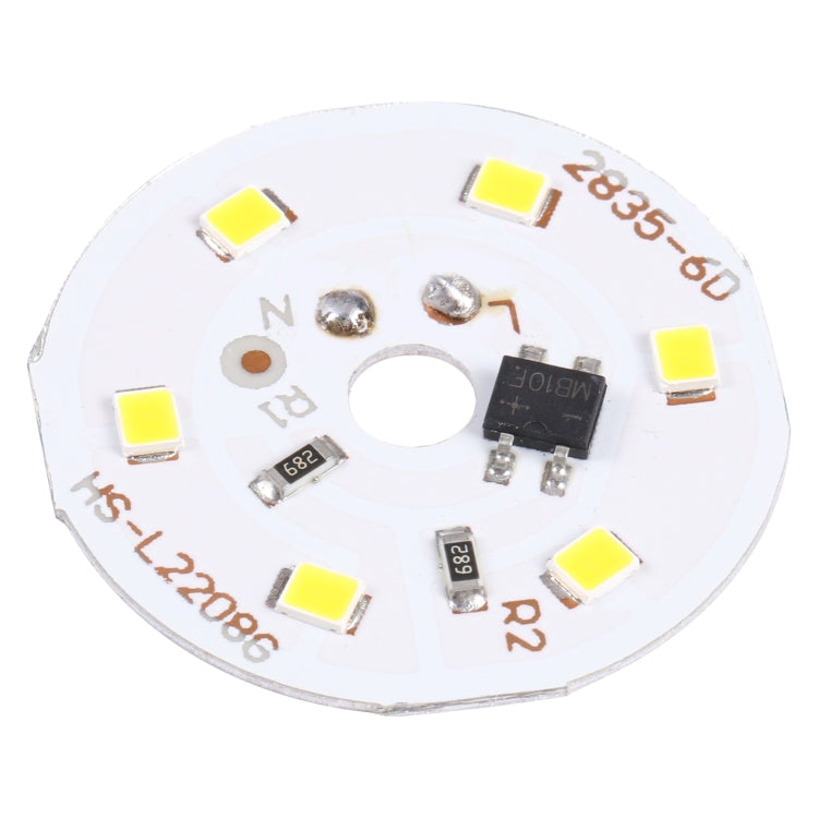 3W 6 LEDs SMD 2835 LED Module Lamp Ceiling Lighting Source, AC 220V Warm White Light — Warm White Light