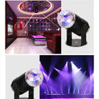 3W Mini Rotating Magic Ball LED Stage Light EU Plug — view 9