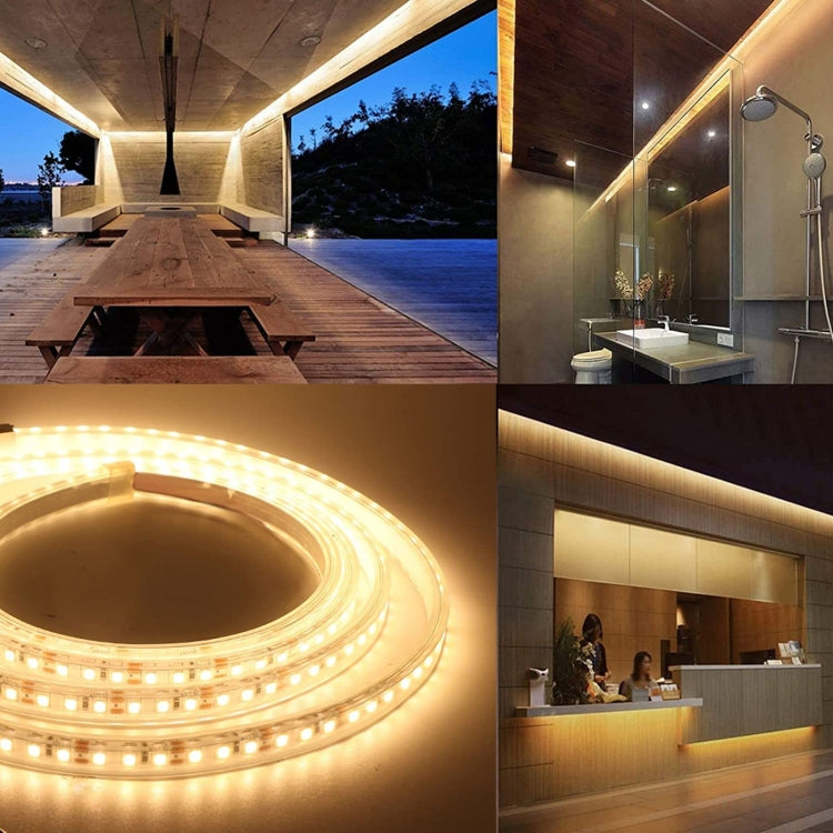 Bare Board 2835 SMD Dimmable White Light / Warm Light LED Rope Light, 60 LED/m, Length: 5m, 12V 2A 100-240V, 2835 SMD LED, 5m