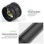 Long Style Micro USB Charging Outdoor Waterproof P90 + COB LED Flashlight, Support Power Display & Telescopic Focusing & 7-level Brightness Adjustment
