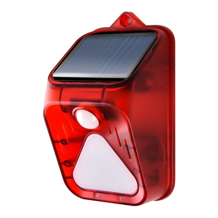 Solar Burglar Alarm Light Remote Control Human Body Induction Alarm — Black