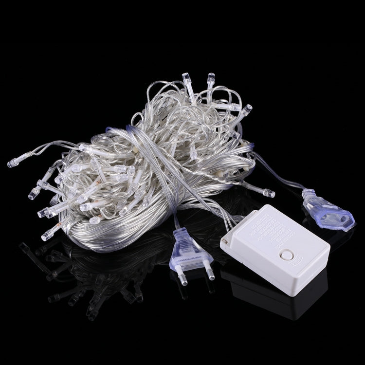 96 LEDs Little Ice Bars String Light with End Joint & Multi-function Controller, EU Plug, AC 220V — 3.5m Red Light EU Plug