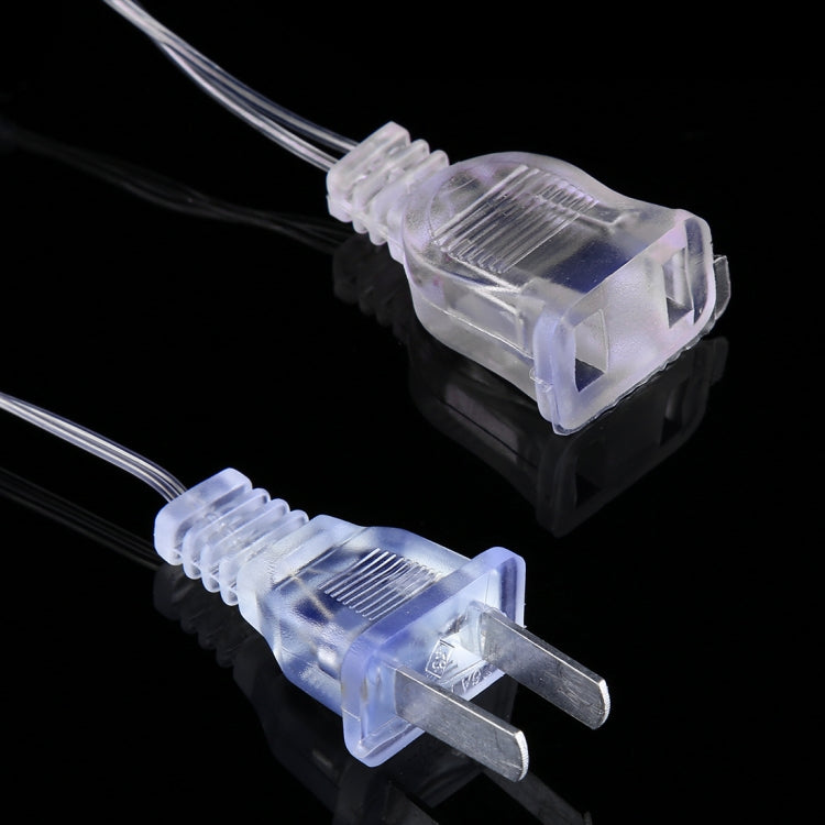 300 LEDs Curtain String Light with End Joint & Multi-function Controller & Memory Waterproof, US Plug, AC 110V — LED2802DWL