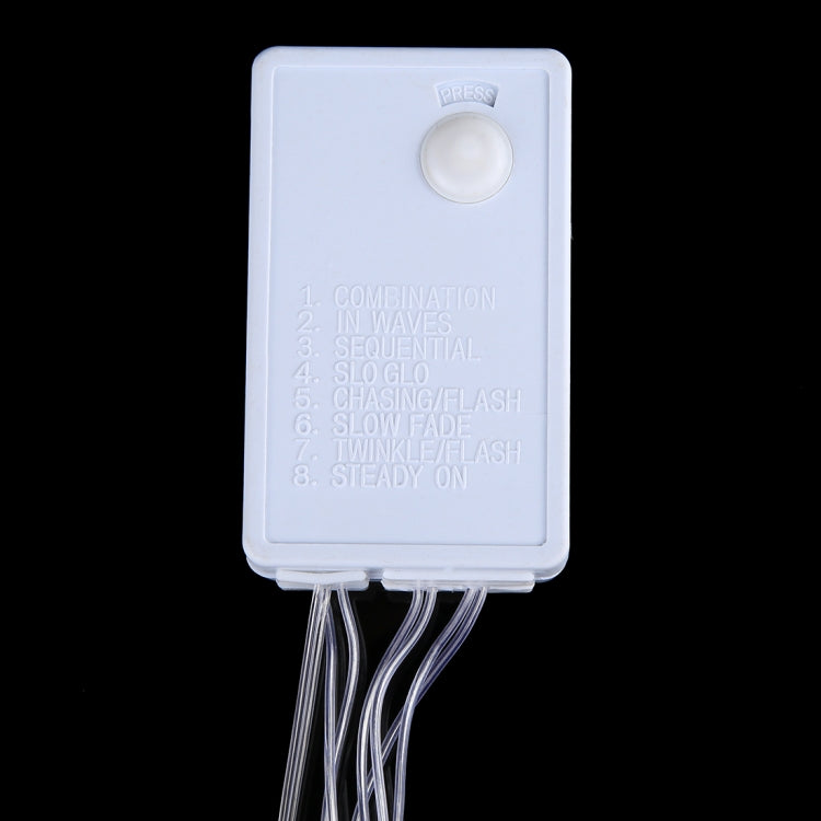 300 LEDs Curtain String Light with End Joint & Multi-function Controller & Memory Waterproof, US Plug, AC 110V — LED2802DWW