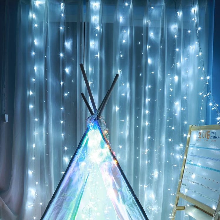 300 LEDs Curtain String Light with End Joint & Multi-function Controller & Memory Waterproof, US Plug, AC 110V — view 8