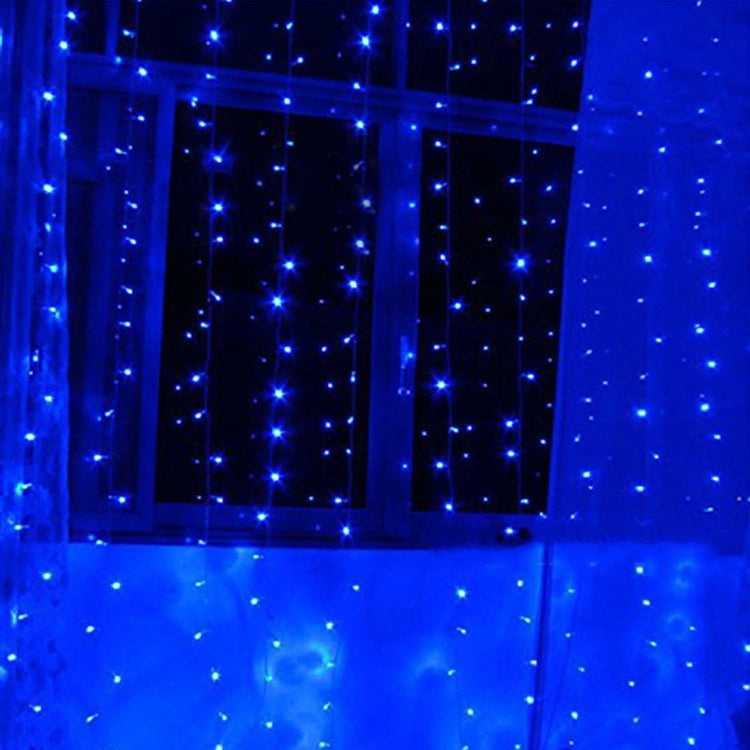 300 LEDs Curtain String Light with End Joint & Multi-function Controller & Memory Waterproof, EU Plug, AC 220V — Colorful Light