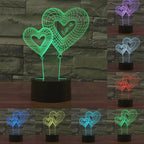 7 Color Discoloration Creative Visual Stereo Lamp Desk Lamp Night Light