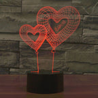 7 Color Discoloration Creative Visual Stereo Lamp Desk Lamp Night Light