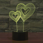 7 Color Discoloration Creative Visual Stereo Lamp Desk Lamp Night Light