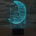 7 Color Discoloration Creative Visual Stereo Lamp Desk Lamp Night Light — view 11