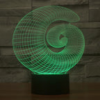 7 Color Discoloration Creative Visual Stereo Lamp Desk Lamp Night Light — view 7