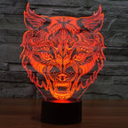 7 Colour Discoloration Creative Visual Stereo Lamp Desk Lamp Night Light — view 6