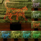 7 Colour Discoloration Creative Visual Stereo Lamp Desk Lamp Night Light