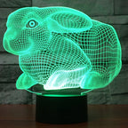 7 Colour Discoloration Creative Visual Stereo Lamp Desk Lamp Night Light — view 7