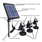 3 In 1 Warm Light Lawn Insertion Pool Diving Solar Spotlight — view 5