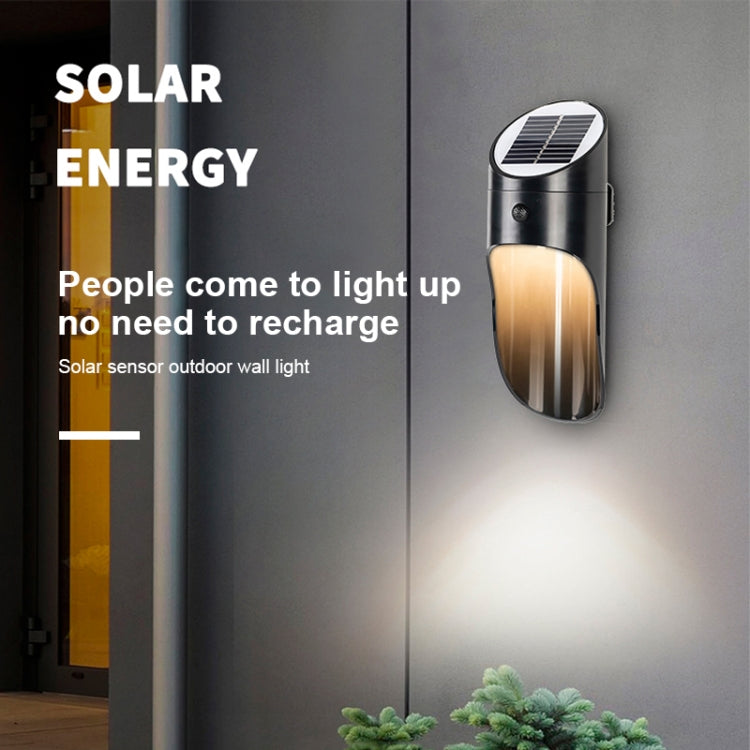 Solar Outdoor LED Induction Wall Light Night Light Radar Human Body Induction Lighting, Warm Light