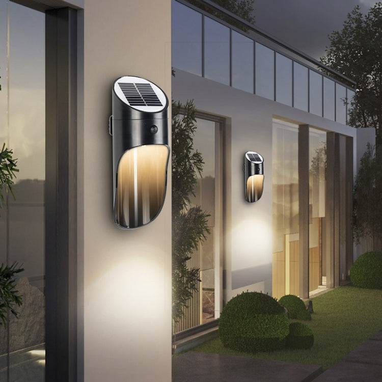 Solar Outdoor LED Induction Wall Light Night Light Radar Human Body Induction Lighting, Warm Light