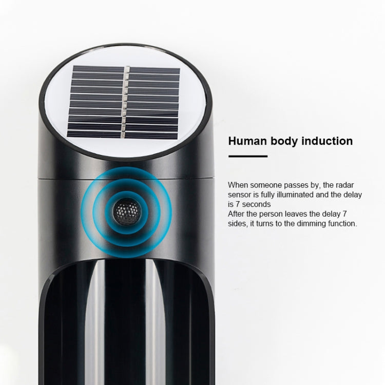 Solar Outdoor LED Induction Wall Light Night Light Radar Human Body Induction Lighting, Warm Light