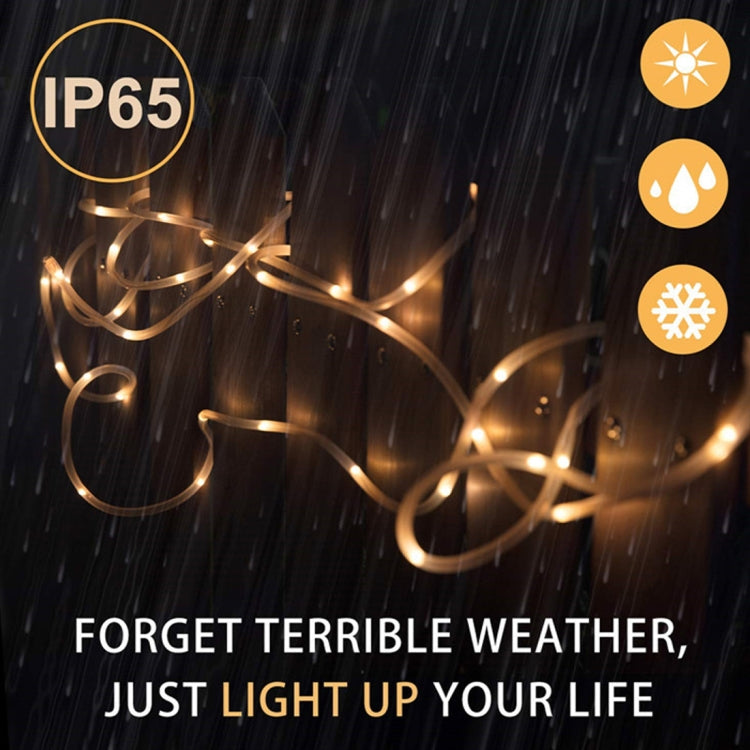 Solar Panel water resistant 50 LED — Warm White