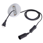 E14 Wire Cap Lamp Holder Chandelier Power Socket with Switch & Base & 1.5m Extension Cable, US Plug