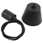 E27 Lamp Holder DIY Ceiling Chandelier Light Bulbs Screw Silicone Base Socket, Cable Length: 1m — E27 Black