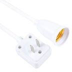 E27 Bulb Holder Flexible Extension Converter with Switch, US Plug