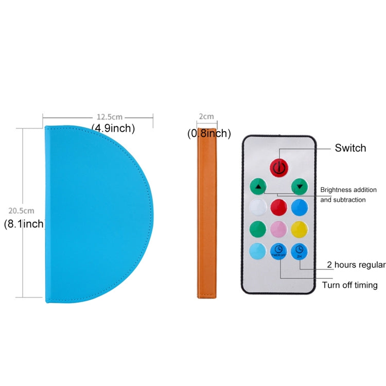 Creative Portable USB Charging Semicircle Night Light with Remote Control