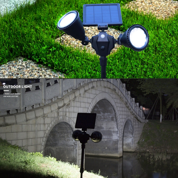 Solar Powered Robot LED Spotlight Double-headed Smart Sensor Light for Outdoor Lawn — view 14