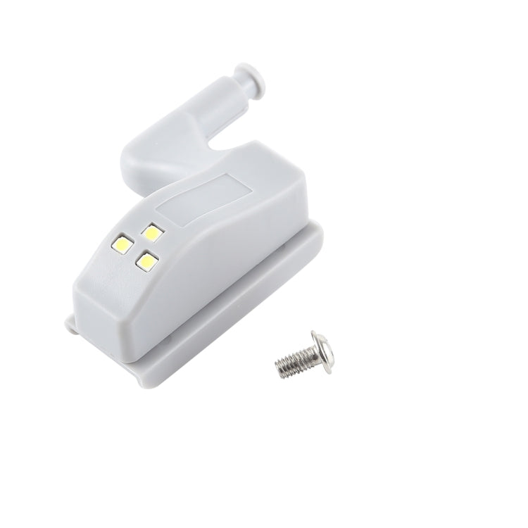 10 PCS 0.3W Universal Inner Hinge LED Sensor lamp Cupboard 3 LEDs Night light Auto ON/OFF Bulb — White Light
