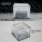 IP68 Waterproof Solar Powered Tempered Glass Outdoor LED Buried Light Garden Decoration Lamp with 0.2W Solar Panel