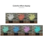 Maple Leaf Shape 3D Colorful LED Vision Light Table Lamp, Charging Touch Version — view 3
