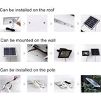 10W 100 LEDs IP67 Waterproof Solar Power Flood Light with Remote Control