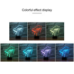 Piano Shape 3D Colorful LED Vision Light Table Lamp, Charging Touch Version — view 3