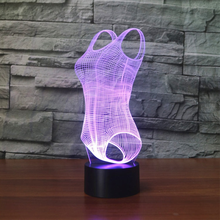 Swimsuit Black Base Creative 3D LED Decorative Night Light, Powered by USB and Battery