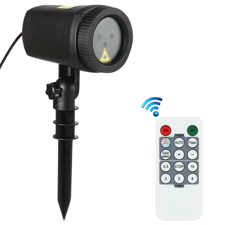 LED Outdoor Courtyard Laser Projection Decorative Light IP44 Waterproof with Remote Control, US Plug