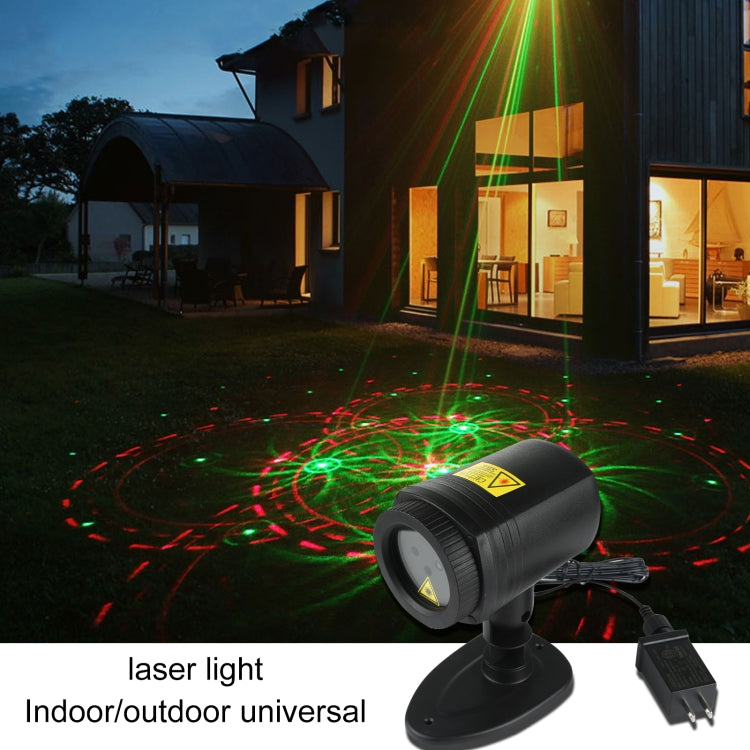 LED Outdoor Courtyard Laser Projection Decorative Light IP44 Waterproof with Remote Control, US Plug