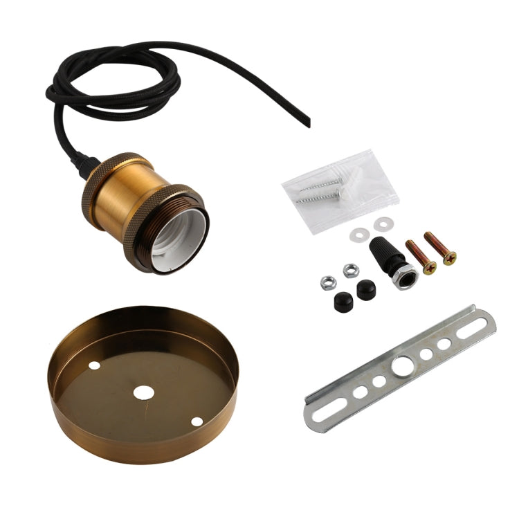 E27 Braided Cable Adapter Lamp Head, Cable Length: 1m